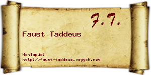 Faust Taddeus névjegykártya